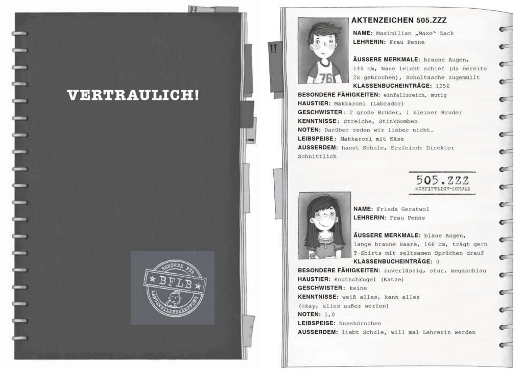 Die unlangweiligste Schule der Welt - Vertraulich: Akte von Maxe und Frieda