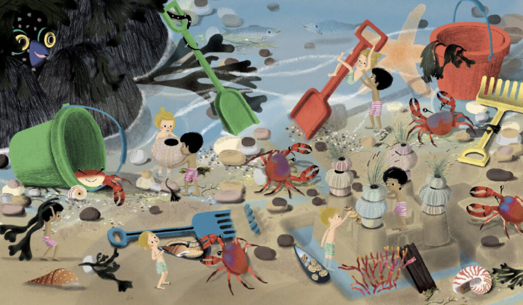 Kalle und Elsa – Ein Sommerabenteuer: Die Kinder bauen am Strand
