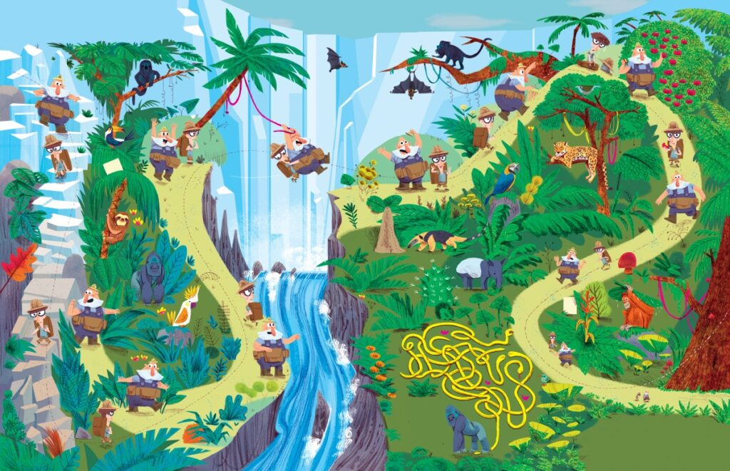 Wilfrieds und Olberts total verrückte Jagd: Im dschungel beim Wasserfall