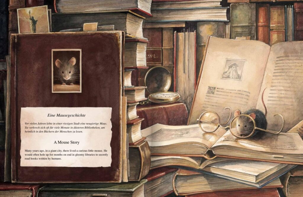 Lindbergh – Die kleine Maus in der Bibliothek mit Brille