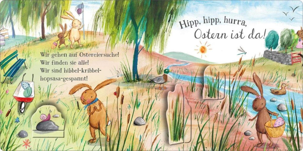 Auweia, wo sind die Ostereier? - Ostereiersuche der Hasen am Fluss