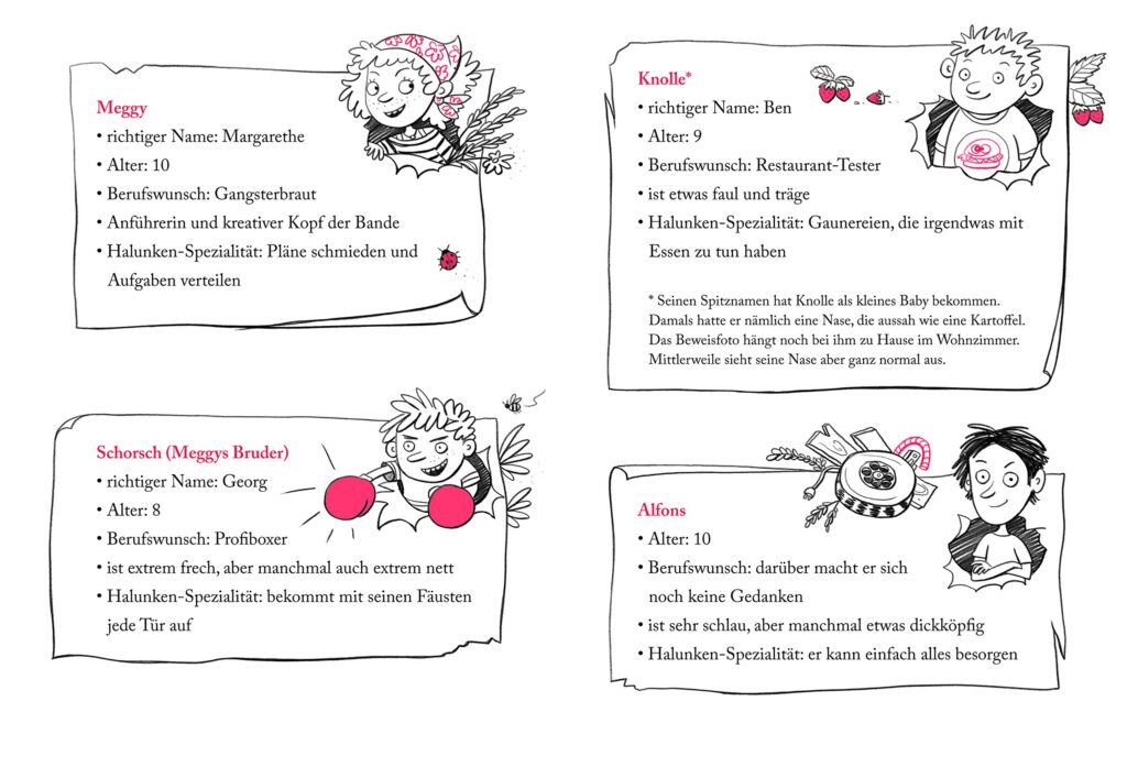 Die Heuhaufen-Halunken: Meggy, Schorsch, Knolle und Alfons