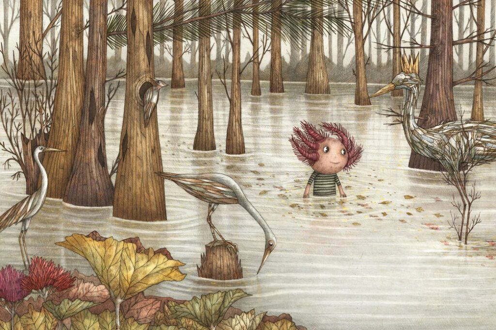 Boris und der Ruf des Wassers: Boris in seinem Teich