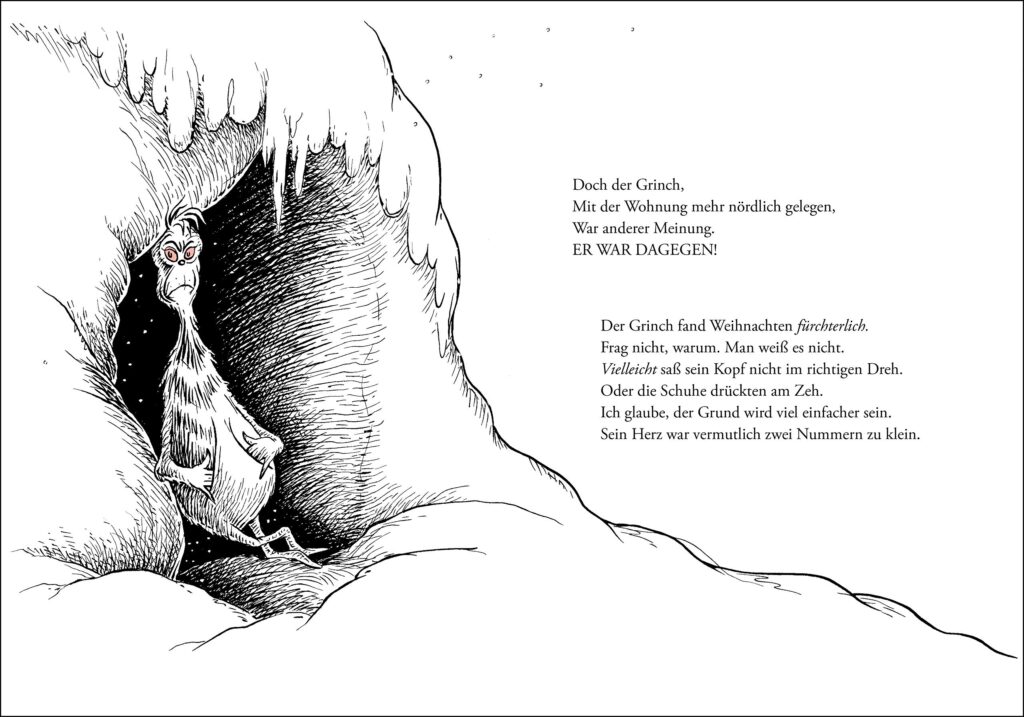 Der Grinch oder die geklauten Geschenke: Grinch in seiner Behausung
