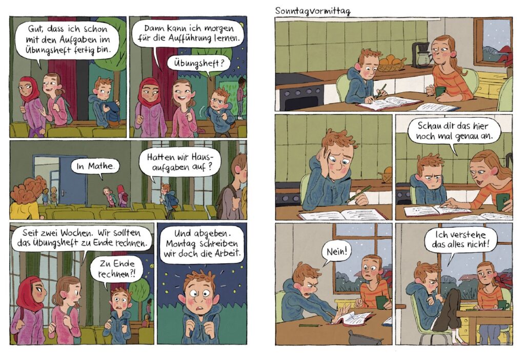 Kiste - Mathemagie: Comicszenen mit dem Jungen Mattis