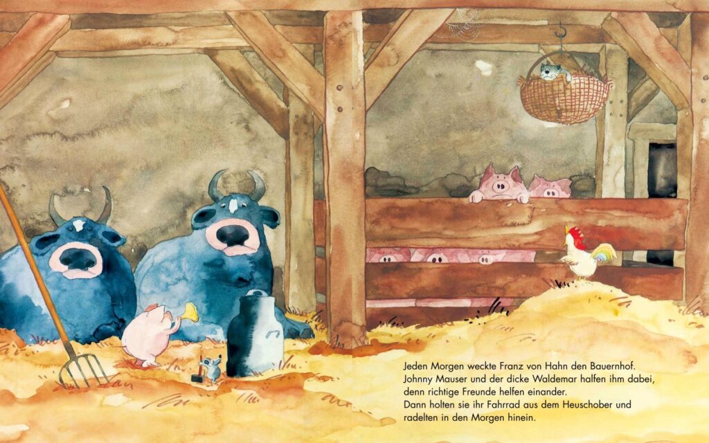 Freunde - Der Bilderbuchklassiker: Franz, Johnny und Waldemar im Stall