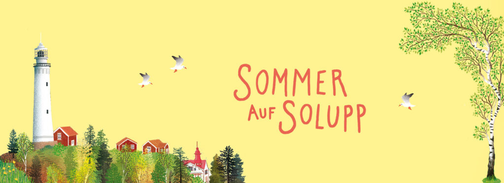 Sommer auf Solupp: Insel mit Leuchtturm und Häuschen