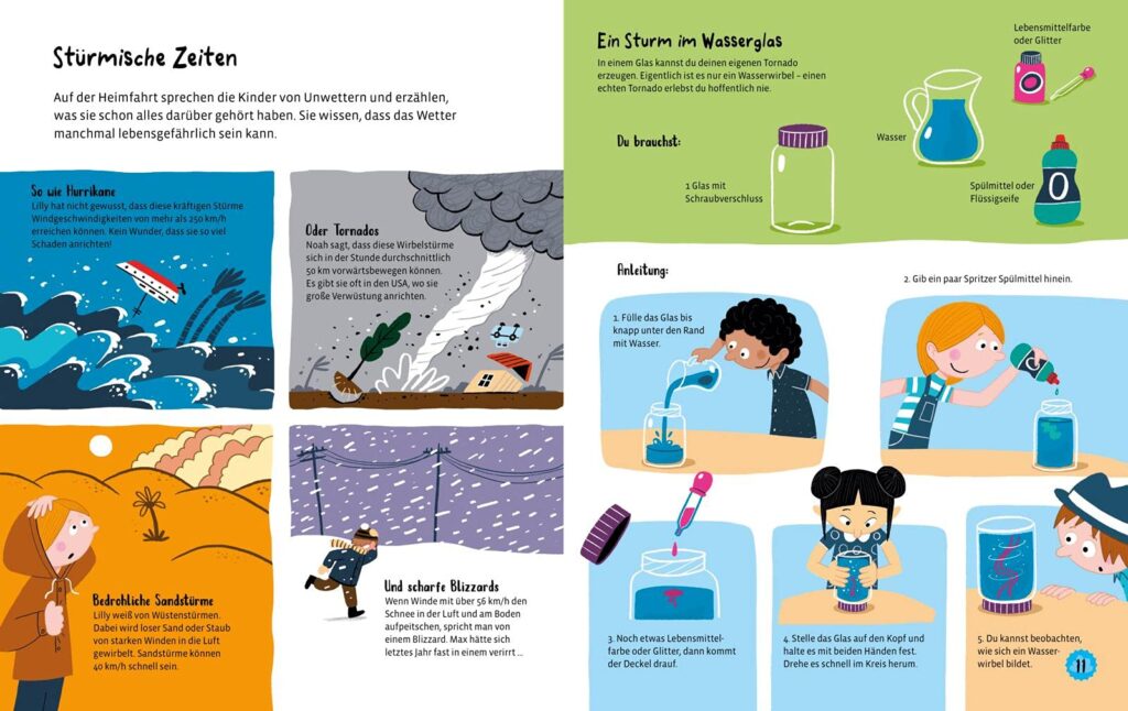 Was für ein Wetter! Stürmische Zeiten - Extreme Wettererscheinungen vorgestellt und Sturm im Wassserglas-Experiment
