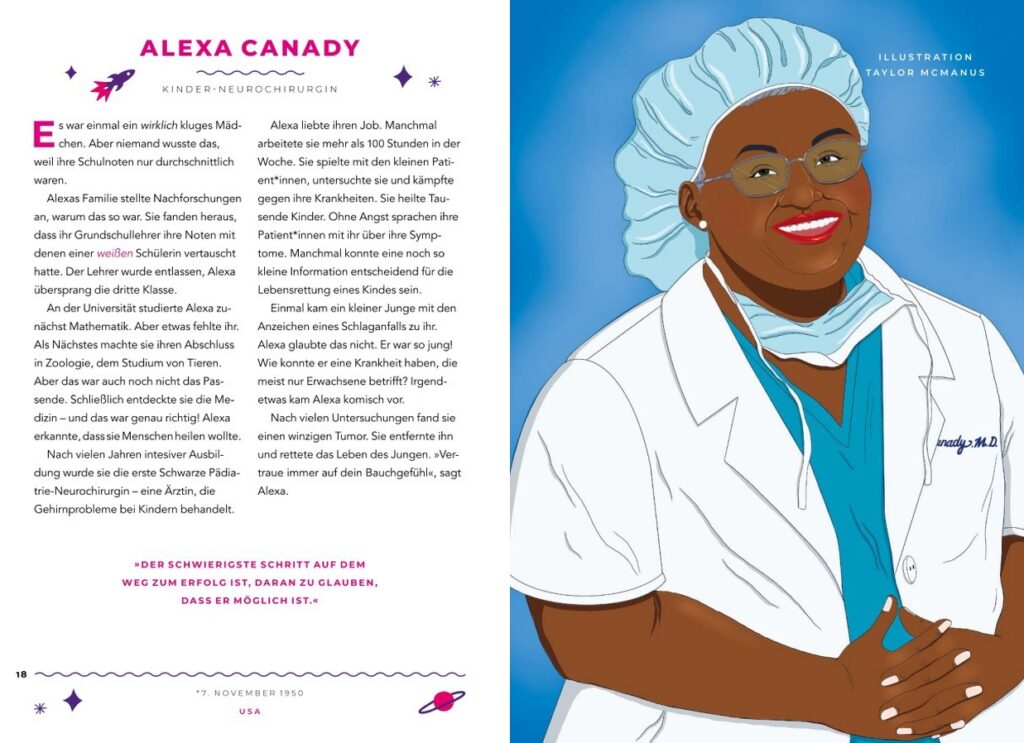 Good Night Stories for Rebel Girls: Alexa Canady vor- und dargestellt