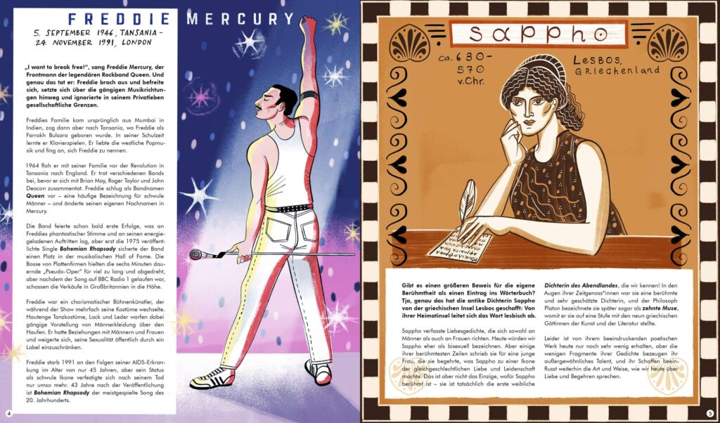 Queer Heroes: Freddie Mercury und Sappho dar- und vorgestellt