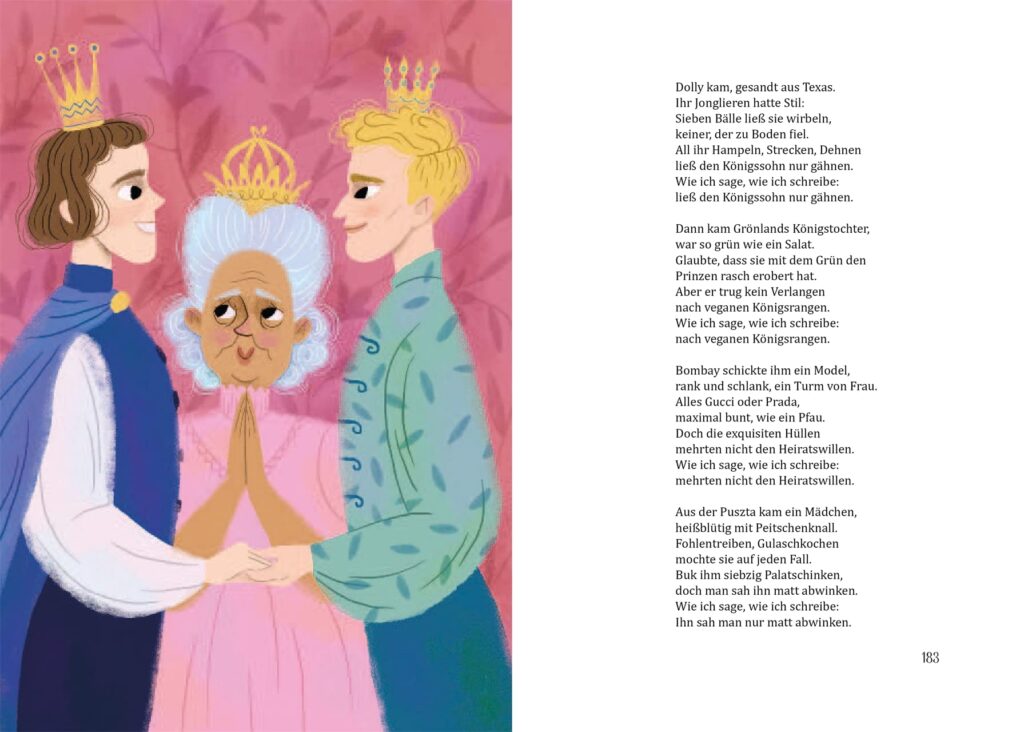 Buchcover: Märchenland für alle - Wie der Prinz die Ehe schloss abgebildet und im Text beschrieben