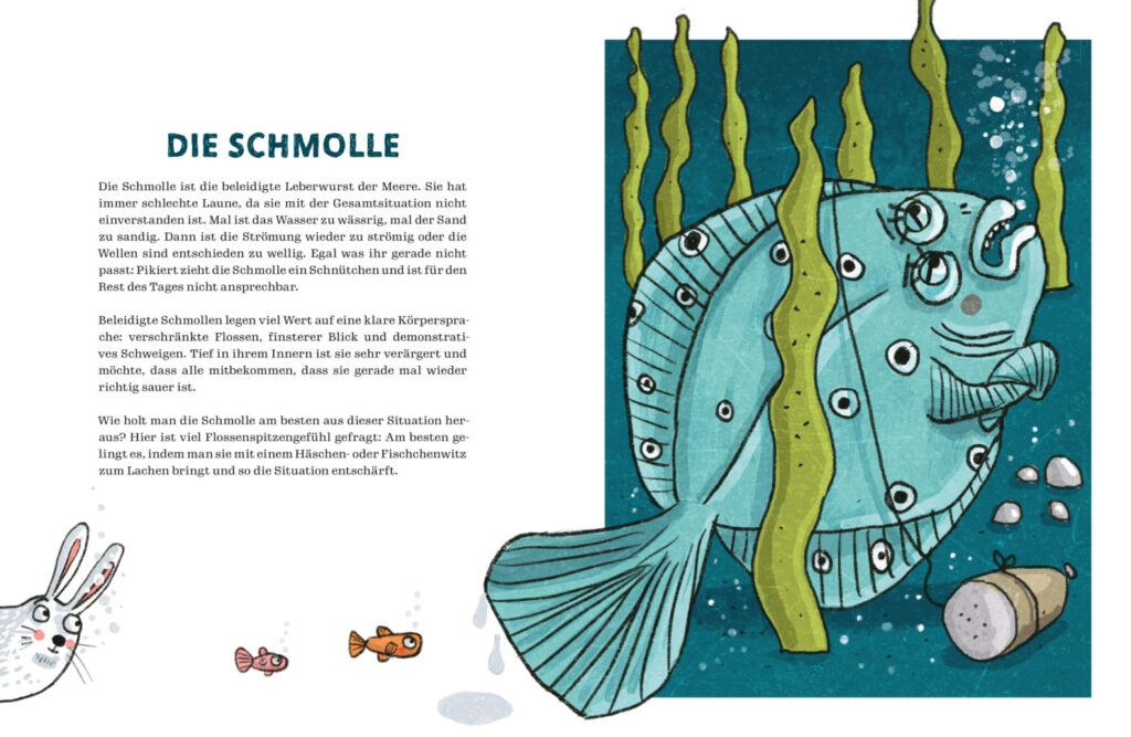 Von Schildflöten Herdmännchen und Großmaulnashörnern: Die Schmolle neben Text