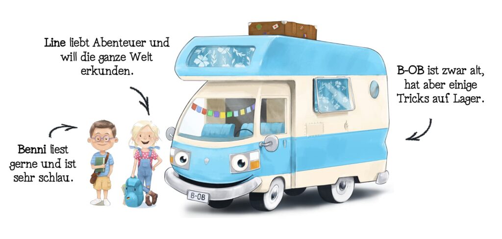 Der Schatz des Trollkönigs: Wohnmobil B-OB Coddiwomple, Line und Benni
