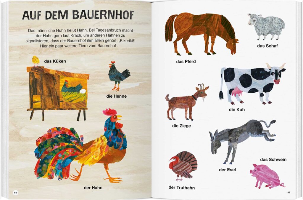 Eric Carles großes Buch der Tiere: Elf Bauernhoftiere
