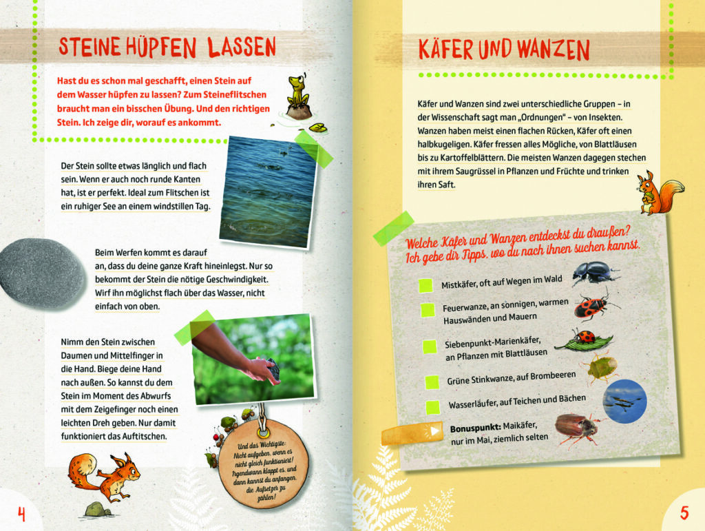 50 Naturgeheimnisse und Outdoorabenteuer - Steine und Käfer