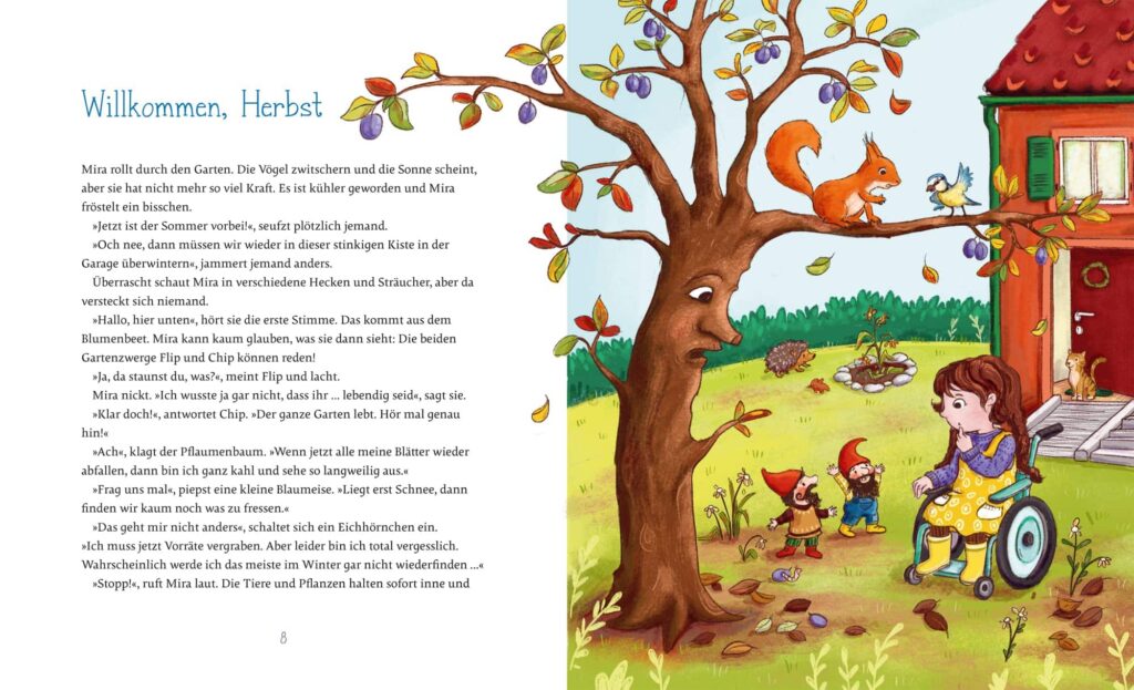 Die schönsten Geschichten für Kuscheltage: Willkommen, Herbst - Text mit Herbstbaumszenenbild