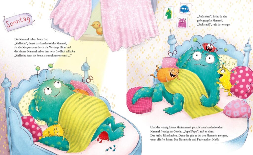 Ein total genialer Mummeltag: Mummel im Bett
