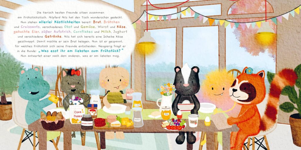 So bin ich: Niedliche Tierkinder am Frühstückstisch