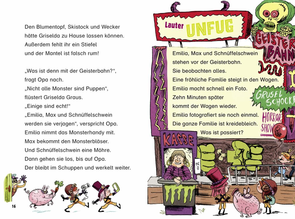 Der Monsterjäger-Club: Kasse vor der Geisterbahn neben Text