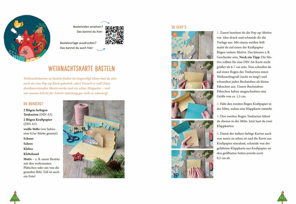 Advent, Advent, die Tanne brennt: Bebilderte Anleitunf um Weihnachtskarten zu basteln