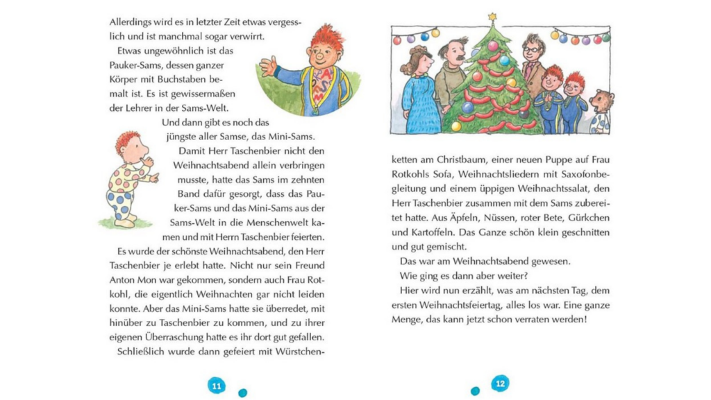Das Sams und die große Weihnachtssuche: Sams-Variationen an Weihnachten neben Text