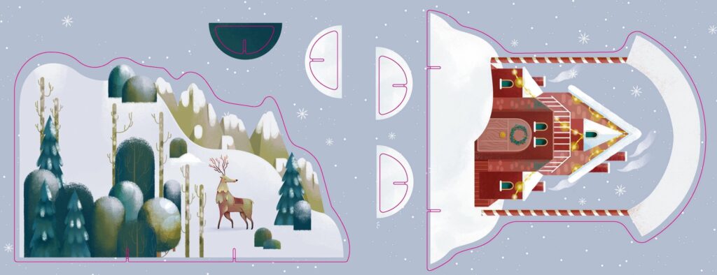 Deine zauberhafte Weihnachtsnacht-Spielbox: Bastelbogen