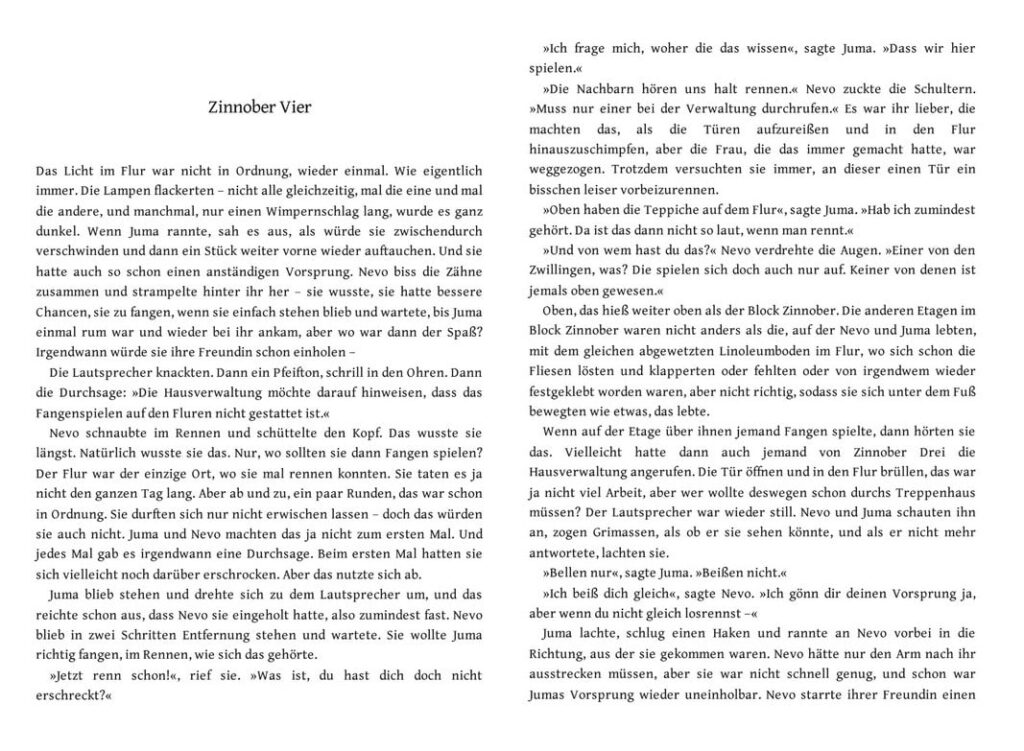 Unten: Kapitel - Zinnober Vier