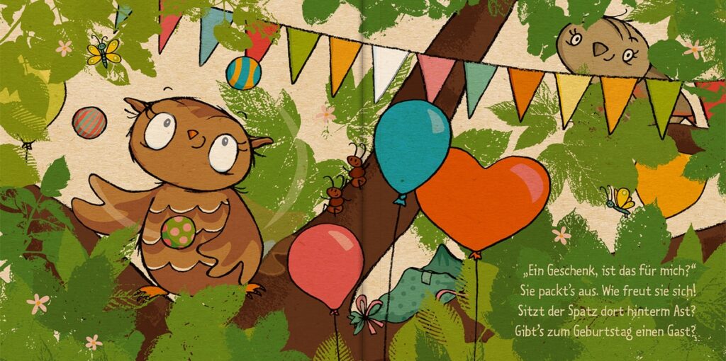Die kleine Eule hat Geburtstag: Die kleine Eule jongliert