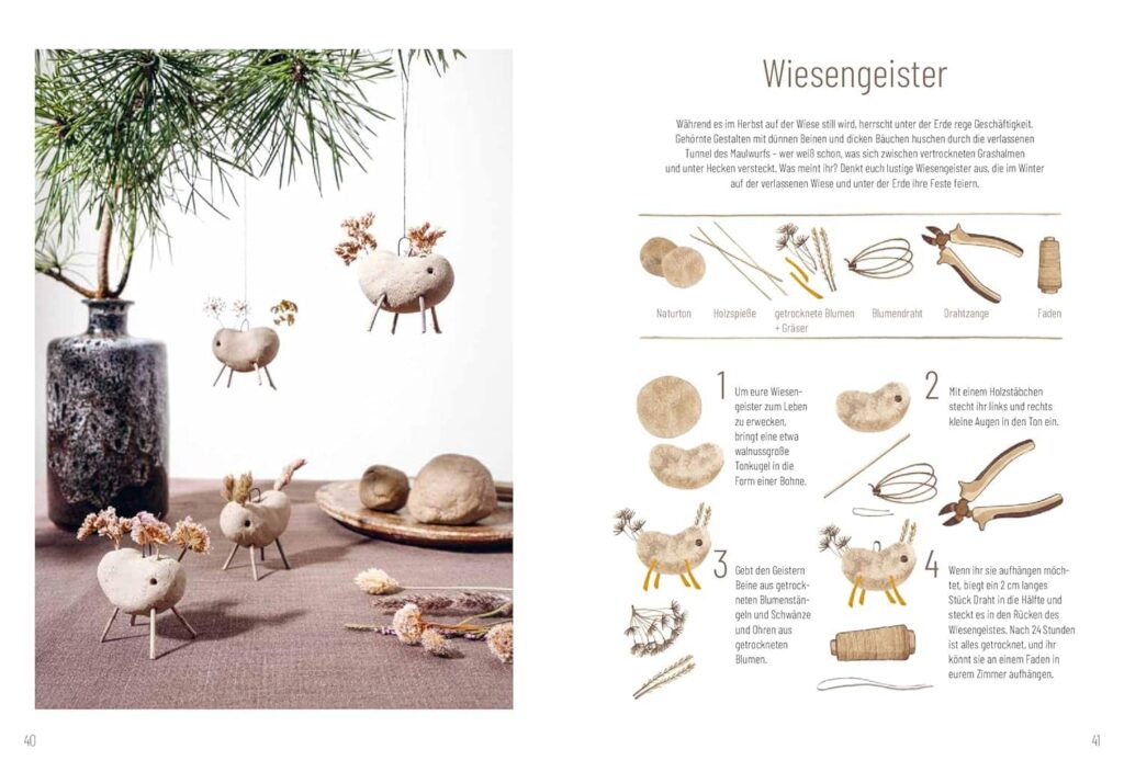 Beere Blatt Schere - Bebilderte Anleitung für Wiesengeister