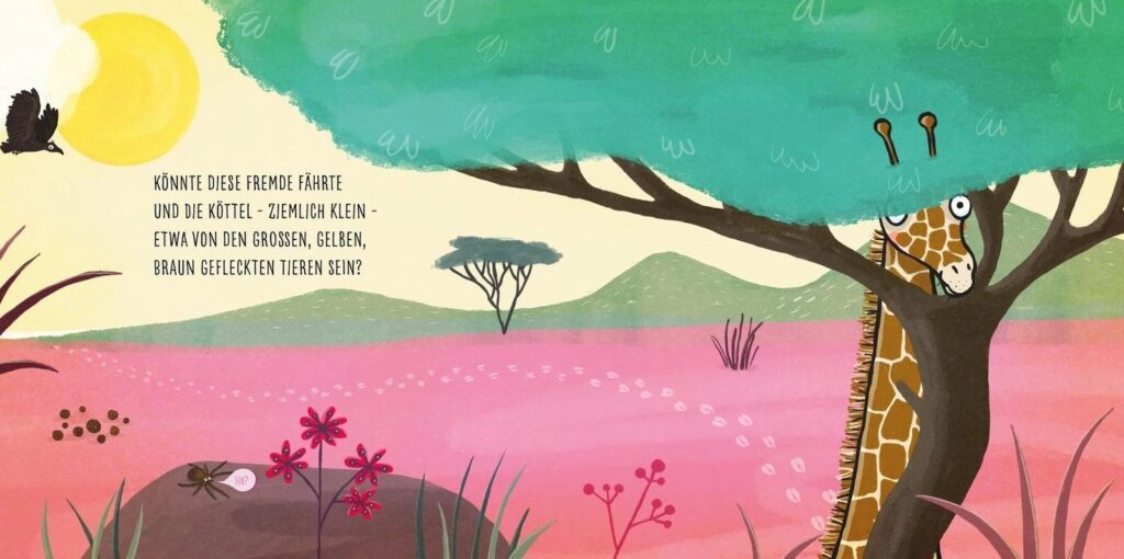 Welches Tier war hier?: Eine Giraffe versteckt hinter und im Baum