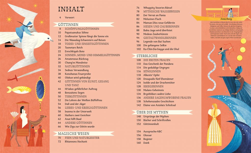Sagenhafte Frauen - Inhaltsübersicht