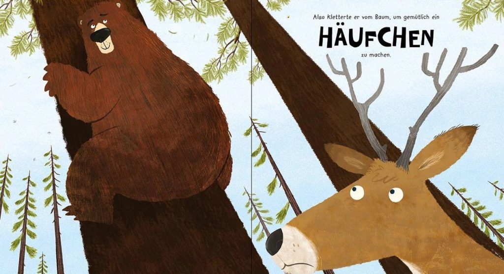 Bär muss mal - Björn Bär klettert auf einen Baum