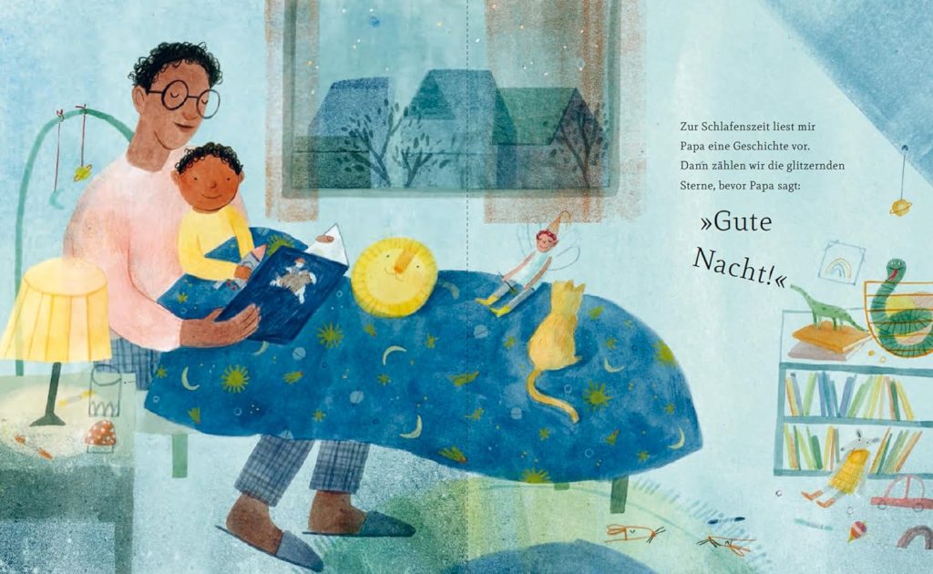 Mein großartiger Papa - Gute-Nacht-Geschichte von Papa einem Jungen im Bett vorgelsen