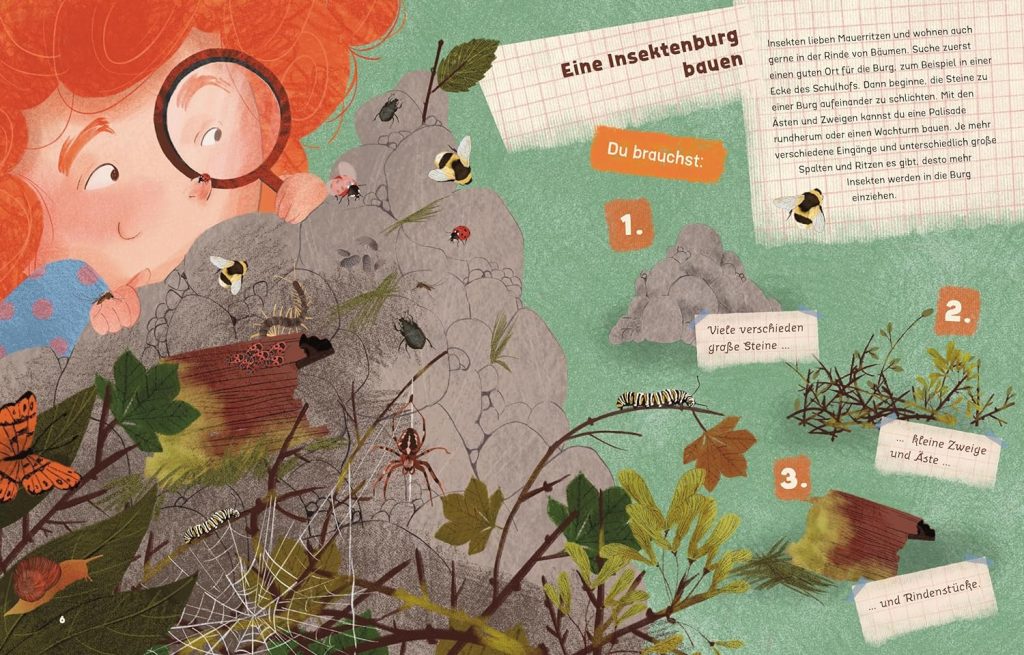 Auf wilden Pfoten durch die Stadt - Eine Insektenburg bauen vor- und dargestellt
