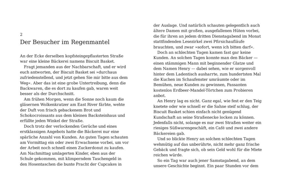 Adam und die Jagd nach der zerbrochenen Zeit - Der Besucher im Regenmantel - Text