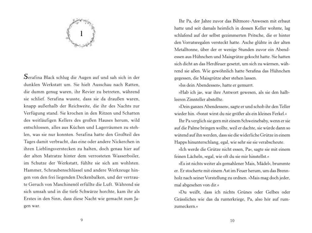 Serafina Black – Der Schatten der Silberlöwin - Textbeginn von Kapitel 1